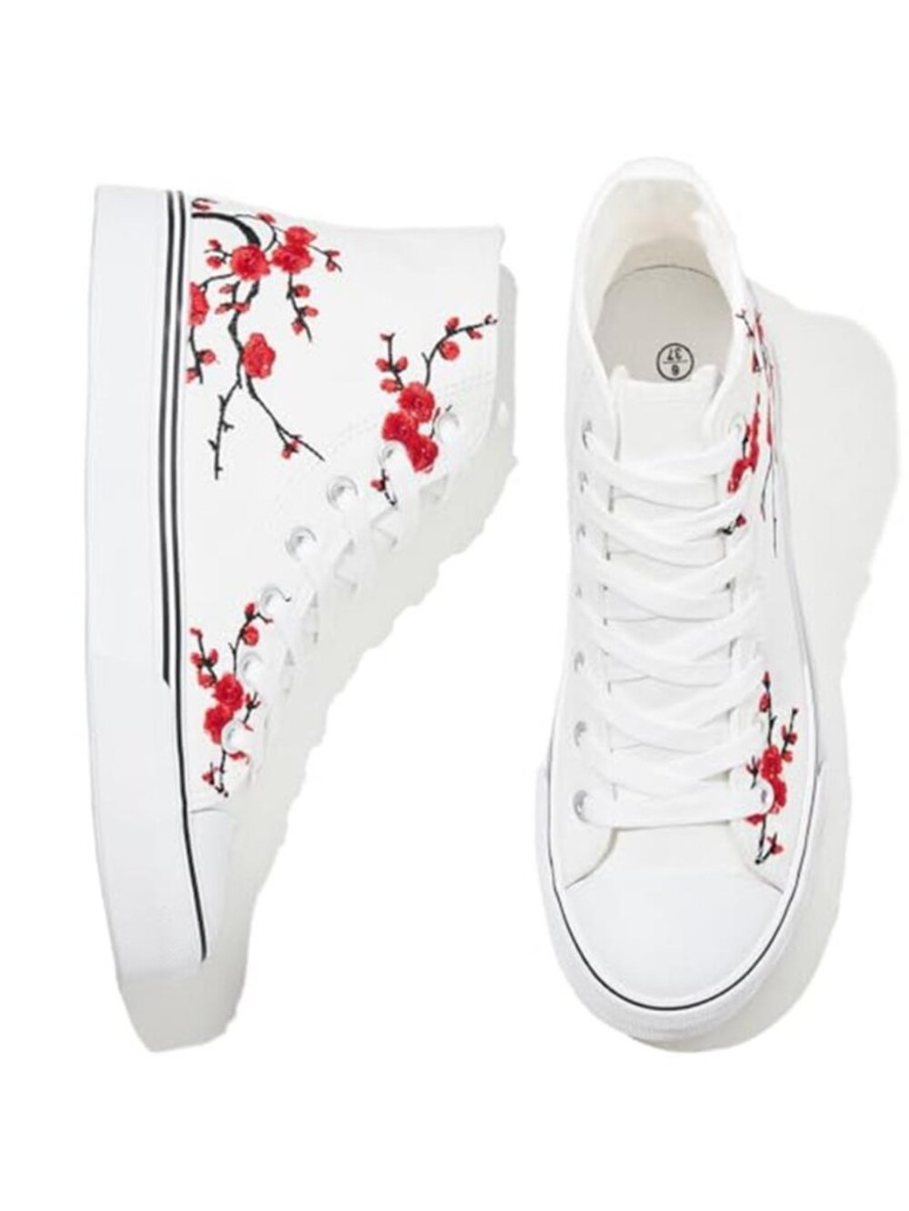 Women's High Top Canvas Sneakers Casual Walking Shoes